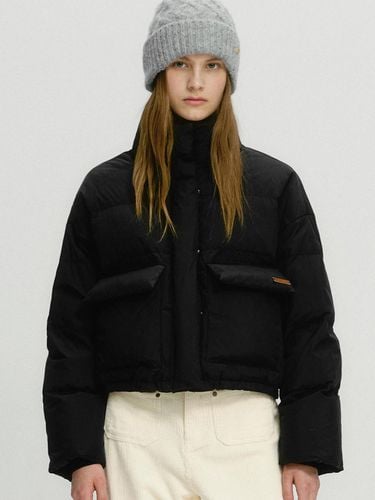 High-neck Pastel Crop Down Jacket [Black] (MOEDDW58MBK) - marieclaire - Modalova