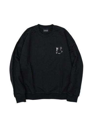 Leopard Classic Smile Logo Sweatshirt [Black] - BLACKBLOND - Modalova