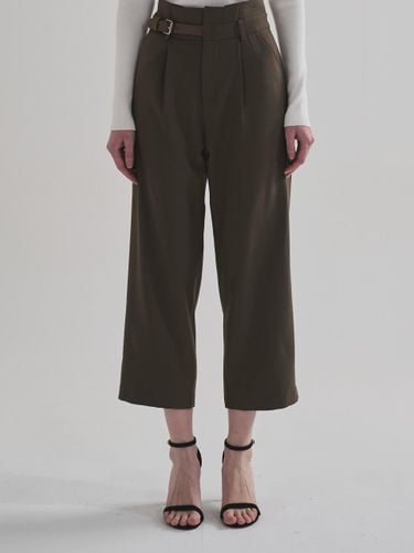 High-waist Pintuck Polyester Belt Pants [] - TRIMMED - Modalova