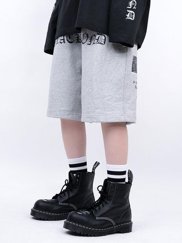 BBD Crushed Faith Premium Sweatshorts [Gray] - BLACKBLOND - Modalova