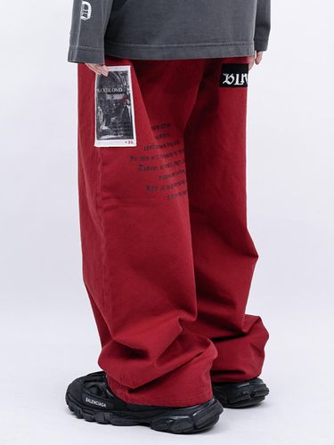 BBD Wide Cotton Pants [RED] - BLACKBLOND - Modalova