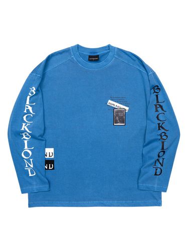 Chaos Patch Pigment Long T-Shirt [Ocean Blue] - BLACKBLOND - Modalova