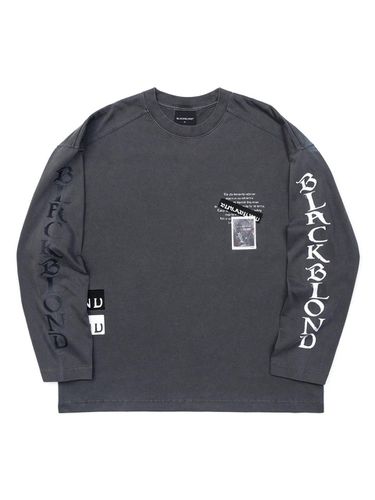 Chaos Patch Pigment Long T-Shirt [Charcoal] - BLACKBLOND - Modalova