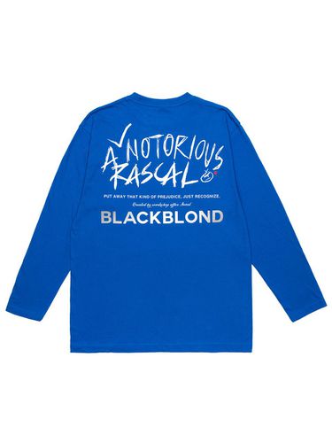 Long Premium Cotton T-Shirt [Blue] - BLACKBLOND - Modalova