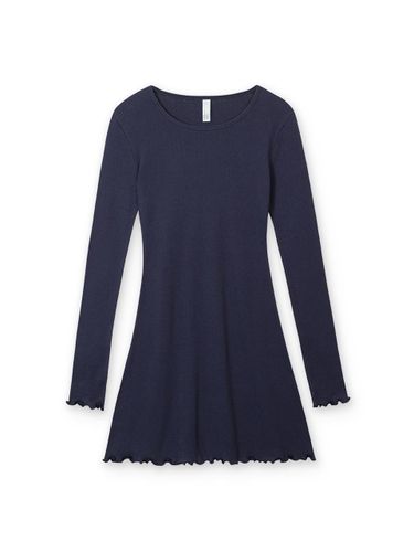 Eyelet Cotton Elegant Dress [Navy] - SnappyCuddle - Modalova