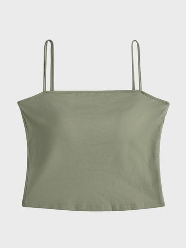 Double Strap Built-in Shelf Form-fitting Tank Top - HUGDAY - Modalova