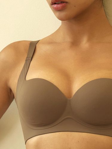 Volume-up Embossed Wireless 3/4 Cup Bra - HUGDAY - Modalova