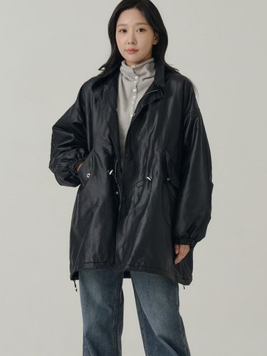 Winter Glossy Safari Jacket [Black] - SORRY TOO MUCH LOVE - Modalova