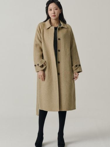 Raglan Wool Handmade Long Coat [Yellow] - SORRY TOO MUCH LOVE - Modalova