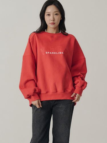 Cotton Relaxed Fit Sweatshirt [RED] - SORRY TOO MUCH LOVE - Modalova