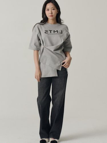 Logo Multi Fleece T-shirt [Gray] - SORRY TOO MUCH LOVE - Modalova