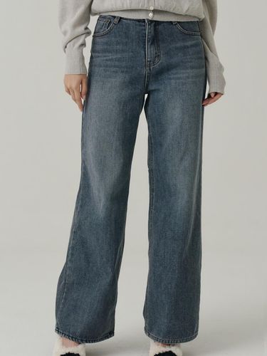 Standard Fleece Denim Pants [Blue] - SORRY TOO MUCH LOVE - Modalova