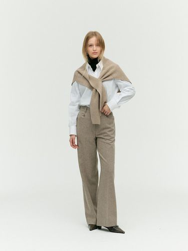 Cashmere Blend Wool Straight Pants (EMOBWPT040) - E.B.M (Edition by Michaa) - Modalova