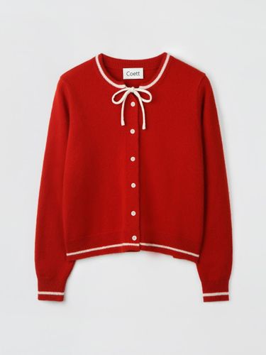 Ribbon Wool Knit Cardigan [Red] - Coett - Modalova