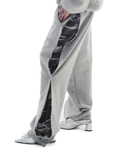 Transform Side Snap Wide Pants [Gray] - HOLY NUMBER 7 - Modalova