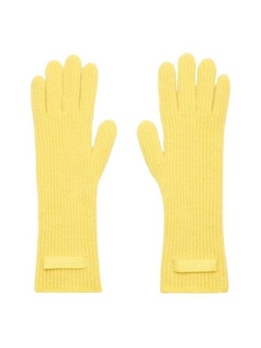 Luxury Designer Leather Gloves [YELLOW] (246AC6685217250) - JACQUEMUS - Modalova