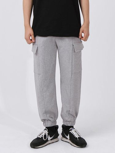 Cotton Terry Regular Fit Cargo Jogger Pants [Grey] - THESTORI - Modalova