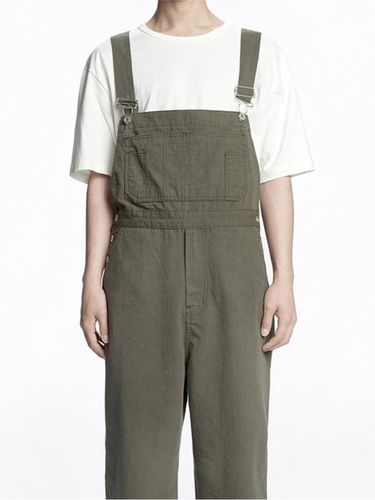 Cotton Tapered Fit Overall Suspender Pants [Khaki] - THESTORI - Modalova