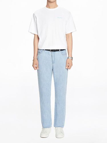 Summer Weight Loose Fit Light Wash Denim Pants - THESTORI - Modalova