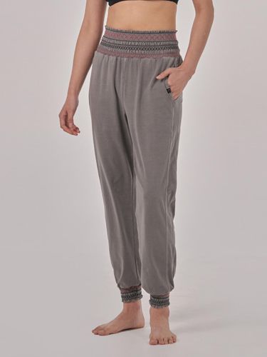 Stitch Smocking Cotton Pants [Gray] (OZPG6010) - ozez - Modalova