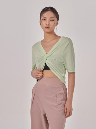 Reversible Short Sleeve Cover-up [Pastel Green] (OZTS1136) - ozez - Modalova