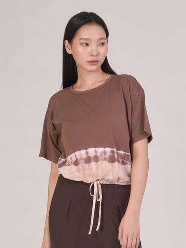 Two-Tone Tie-Dye Cotton Modal Short Sleeve [Brown Mix] (OZS1150) - ozez - Modalova