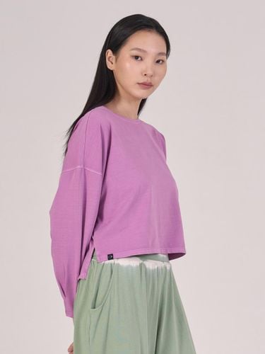 Pin-tuck Long Sleeve T-shirt [Violet Pink] (OZS1158) - ozez - Modalova