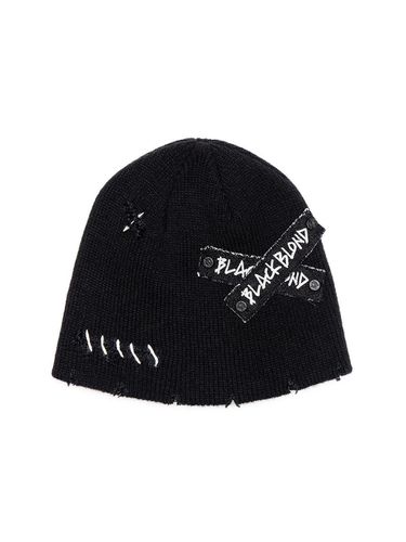 Hand-stitched Graffiti Logo Premium Beanie [Black] - BLACKBLOND - Modalova