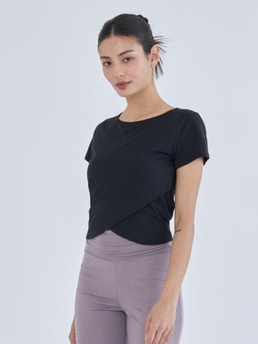 Tulip Sleeve Slim Fit Top [Black] (OZTS1173) - ozez - Modalova