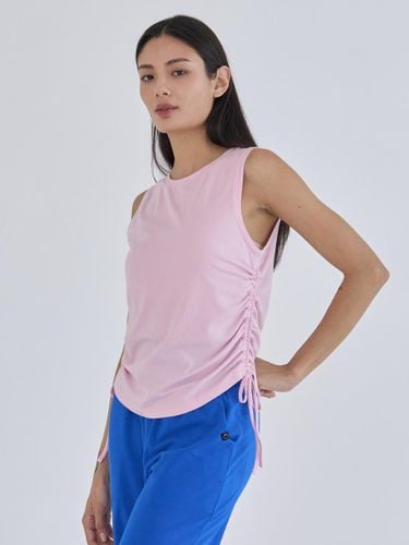 Modal Side Shirring Tank Top [Pink] (OZTS1169) - ozez - Modalova