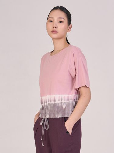 Two-Tone Tie-Dye Cotton Modal Short Sleeve [Pink Mix] (OZS1150) - ozez - Modalova