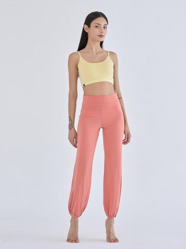 Modal Cotton Fold-up Yoga Pants [Orange] (OZPG6030) - ozez - Modalova