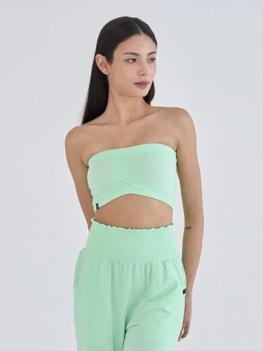 Basic Shirred Slim Fit Tube Top [Green] (OZTB5028) - ozez - Modalova