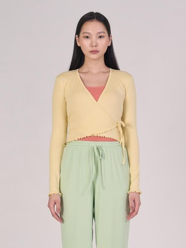 Ruffle Rib Slim Fit Cardigan [Yellow] (OZTJ3028) - ozez - Modalova