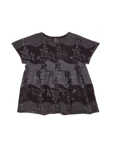 Rose Jacquard Short Sleeve Knit Blouse - SETSETSET - Modalova