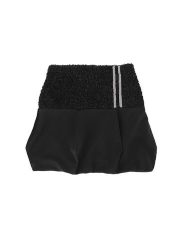 Boucle Diamond Balloon Elastic Skirt [Black] - SETSETSET - Modalova