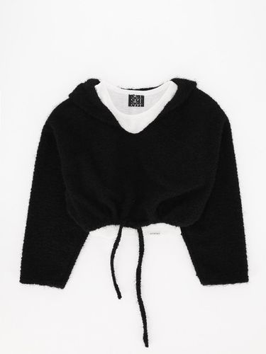 Sailor Boucle Semi-Cropped Top [Black] - SETSETSET - Modalova