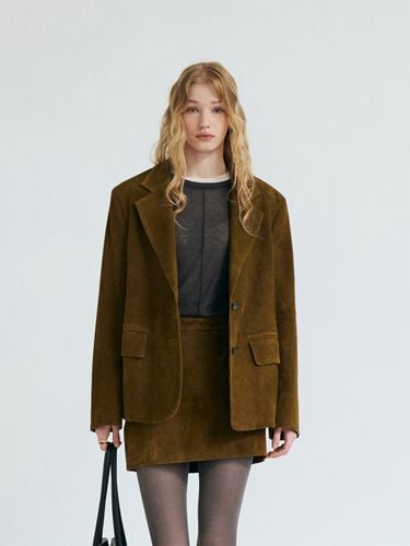 Mahogany Down Suede Overfit Jacket - ceeci - Modalova