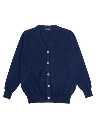 V-neck Regular Fit Cardigan [Navy] (CA002) - ALL CLASSIC - Modalova