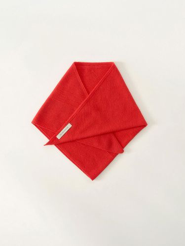 Triangle Wool Cashmere Muffler [Red] - NOTHING WRITTEN - Modalova