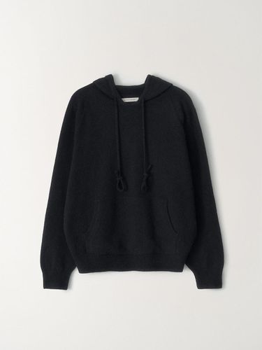 Alpaca Wool Hooded Kangaroo Pocket Sweater [Black] - NOTHING WRITTEN - Modalova