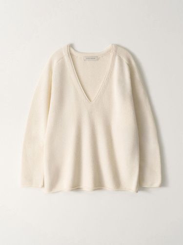 Wool Cashmere Deep V-neck Pullover [Ivory] - NOTHING WRITTEN - Modalova