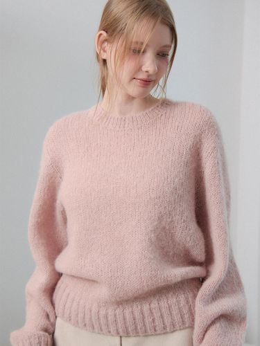 Round Neck Baby Alpaca Relaxed Fit Sweater [] - VEM.VER - Modalova