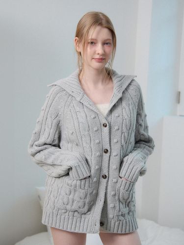 Wool Cable Knit Voluminous Cardigan [] - VEM.VER - Modalova