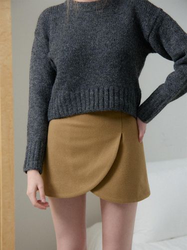 Tulip Wrap Mini Skirt [Camel] - VEM.VER - Modalova