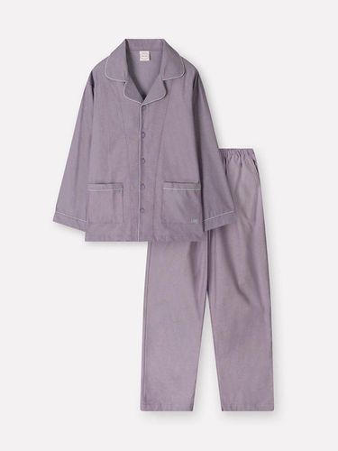 Cotton Fleece Derby Long Sleeve Pajama Set (E121) - orcite - Modalova