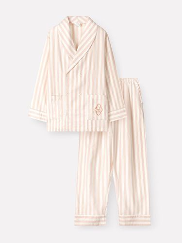 Double-Button Shawl Collar Long Sleeve Pajama Set (E119) - orcite - Modalova