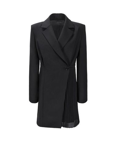 Pleated Tailored Collar Jacket Dress [] - Recur,ecur - Modalova