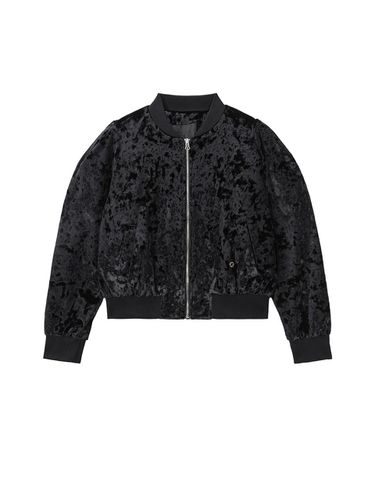 Velvet Cropped Standard Fit Bomber Jacket [] - Recur,ecur - Modalova