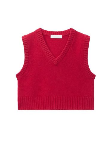 Wool V-neck Standard Fit Vest [Red] - Recur,ecur - Modalova